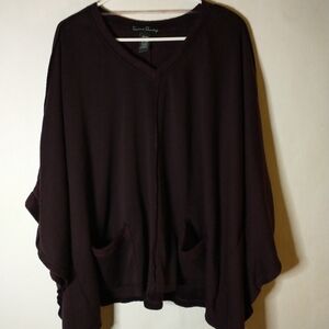 French laundry plum colored poncho one size
